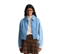 Jeansjacke MARC O'POLO DENIM "aus reiner Bio-Baumwolle", Damen, Gr. XXS, medium blau, Obermaterial: 100% Baumwolle, unifarben, relaxed fit, normaler Saum, Jacken Jeansjacke (93747404-XXS) medium blau