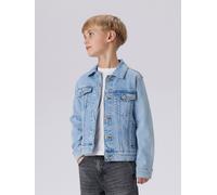 Jeansjacke NAME IT "NKMJAGGER für Jungen mit Brusttaschen und elastischem Denim", Herren, Gr. 104, blau (light blau denim), Web, Obermaterial: 99% Baumwolle, 1% Elasthan, Abriebeffekte, regular fit hü
