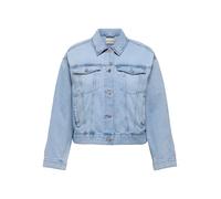 Jeansjacke ONLY CARMAKOMA "CARROBYN L/S DNM JACKET TAI", Damen, Gr. 52, blau (light blau denim), Denim/Jeans, Obermaterial: 100% Baumwolle, unifarben, Jacken Jeansjacke (15227707-52) light blau denim