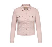 Jeansjacke ONLY CARMAKOMA "CARWESPA COLOUR DENIM JACKET DNM", Damen, Gr. 46, rosa (pale lila), Denim/Jeans, Obermaterial: 79% Baumwolle, 20% Polyester, 1% Elasthan, unifarben, regular fit normal, Jack