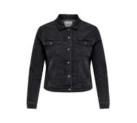 Jeansjacke ONLY CARMAKOMA "CARWESPA LS DGD JACKET DNM", Damen, Gr. 54, blau (dunkelgrau denim), Denim/Jeans, Obermaterial: 79% Baumwolle, 20% Polyester, 1% Elasthan, unifarben, Jacken Jeansjacke (9228