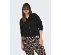 Jeansjacke ONLY CARMAKOMA "CARWESPA LS JACKET BLACK DNM", Damen, Gr. 44, schwarz, Denim/Jeans, Obermaterial: 79% Baumwolle, 20% Polyester, 1% Elasthan, Jacken Jeansjacke (77467927-44) schwarz