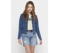 Jeansjacke ONLY "ONLTIA DNM JACKET MB BEX02 NOOS", Damen, Gr. 36, blau (medium blau denim), Denim/Jeans, Obermaterial: 98% Baumwolle, 2% Elasthan, unifarben, figurbetont normal, Jacken Jeansjacke, in