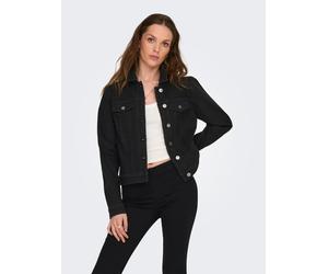 Jeansjacke ONLY "ONLWONDER - Jeansjacke in kurzer Form mit Stretch", Damen, Gr. XL, schwarz, Denim/Jeans, Obermaterial: 70% Baumwolle, 21% Polyester, 8% Viskose, 1% Elasthan, unifarben, normal, Jacken