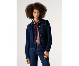 Jeansjacke PEPE JEANS "denim jacket SUNNY DNM", Damen, Gr. S, blau (11.5oz blau rigid denim), 100% Baumwolle, Jacken Jeansjacke (97622361-S) 11.5oz blau rigid denim