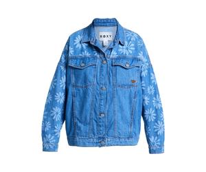 Jeansjacke ROXY "Salty Horizon", Damen, Gr. XL, surf wash, Obermaterial: 100% Walkfrottier;, Jacken Jeansjacke (41999355-XL) surf wash