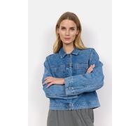 Jeansjacke SOYACONCEPT "SC-DOLORES 2", Damen, Gr. XXL, blau (medium blau denim), Denim/Jeans, Obermaterial: 100% Baumwolle, unifarben, normal, Jacken Jeansjacke (15416269-XXL) medium blau denim