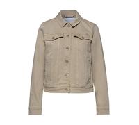 Jeansjacke STREET ONE, Damen, Gr. 34, beige washed, Jeans, 92% Baumwolle, 6% Polyester, 2% Elasthan, unifarben, normal normal, V-Ausschnitt, Bündchen, Jacken Jeansjacke, im Denim-Style (40166948-34) b