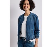 Street One - Blouson im Denim-Look mit Zipper medium blue washed - Gr. - 38