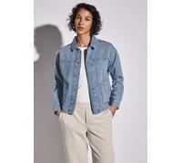 Jeansjacke STREET ONE, Damen, Gr. 44, ultra bleached wash, Jeans, 61% Baumwolle, 39% Lyocell, unifarben, normal normal, V-Ausschnitt, Bündchen, Jacken Jeansjacke, aus softem Materialmix (79999653-44)