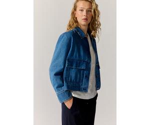 Jeansjacke THE FASHION PEOPLE, Damen, Gr. 40, blau, Obermaterial: 100% Baumwolle., unifarben, Jacken Jeansjacke (54455707-40) blau