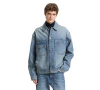 Jeansjacke TOM TAILOR DENIM, Herren, Gr. XL, tinted blau denim, Denim/Jeans, Obermaterial: 100% Baumwolle, unifarben, regular fit normal, Manschette, Jacken Jeansjacke, mit Taschen (21978904-XL) tinte