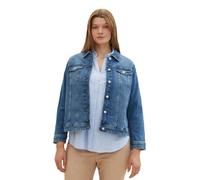 Jeansjacke TOM TAILOR PLUS Gr. 46, blau (blue denim) Damen Jacken Jeansjacken (85211668-46)