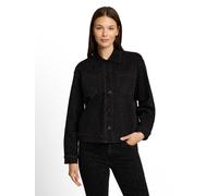 Jeansjacke TOM TAILOR "Regular", Damen, Gr. XXL, schwarz (leo denim allover), Denim/Jeans, Obermaterial: 92% Baumwolle, 8% Elasthan, regular fit hüftbedeckend, Rundhals, Jacken Jeansjacke, im Leo-Look