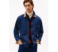 Jeansjacke TOMMY HILFIGER "CHORE JACKET", Herren, Gr. 3XL, blau (lincoln indigo), Denim/Jeans, Obermaterial: 100% Baumwolle, Manschette, Jacken Jeansjacke, Freizeitjacke, Übergangsjacke mit Cord-Krage