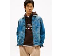 Jeansjacke TOMMY HILFIGER "TRUCKER", Herren, Gr. L, mario blau, Denim/Jeans, Obermaterial: 100% Baumwolle, unifarben, regular fit normal, Rundhals, eingesetzt angesetztes Bündchen, Jacken Jeansjacke,