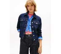 Jeansjacke TOMMY JEANS "CLASSIC TRUCKER EXT DI4156", Damen, Gr. L (40), denim schwarz, Denim/Jeans, Obermaterial: 99% Baumwolle, 1% Elasthan, unifarben, normal, Jacken Jeansjacke (27402635-L) denim sc