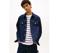 Jeansjacke TOMMY JEANS "RYAN REGULAR", Herren, Gr. 4XL, denim schwarz, Denim/Jeans, Obermaterial: 99% Baumwolle, 1% Elasthan, unifarben, regular fit normal, Rundhals, eingesetzt angesetztes Bündchen,