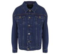 Jeansjacke URBAN CLASSICS "Urban Classics Damen Ladies Oversized 90‘s Denim Jacket", Damen, Gr. XS, midindigo washed, 100% Baumwolle, unifarben, oversize, amerikanischer Ausschnitt, Jacken Jeansjacke