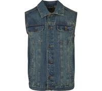Jeansjacke URBAN CLASSICS "Urban Classics Herren Denim Vest", Herren, Gr. 3XL, lightblau, 100% Baumwolle, unifarben, normal, amerikanischer Ausschnitt, Jacken Jeansjacke (63713841-XXXL) lightblau