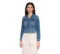 Jeansjacke VERA MONT "Vera Mont Damen Jeansjacke mit Waschung", Damen, Gr. 44, blau, Denim/Jeans, Obermaterial: 98% Baumwolle, 2% Elasthan., feminin, schmal, Langarm, Jacken (75332054-44) blau