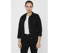 Jeansjacke VERO MODA CURVE "VMRUNA LS SLIM DNM JCK MIX GA CUR NOOS" Gr. 46, schwarz (black) Damen Jacken Jeansjacken (79609827-46)