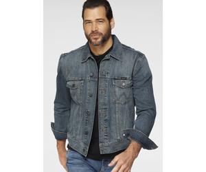 Jeansjacke WRANGLER "WESTERN DENIM JACKET", Herren, Gr. 4XL, grau (mid, stone), Denim/Jeans, Obermaterial: 100% Baumwolle, normal, Jacken Jeansjacke (24866423-4XL) mid, stone
