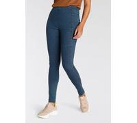Jeansjeggings ARIZONA, Damen, Gr. 38, N-Gr, blau (blau washed), Denim/Jeans, Obermaterial: 63% Baumwolle, 32% Polyester, 5% Elasthan, Basic, skinny fit lang, Jeans, extra-eng geschnittene Beinform, ho