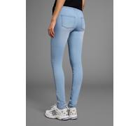 Jeansjeggings ARIZONA, Damen, Gr. 44, N-Gr, blau (bleached), Denim/Jeans, Obermaterial: 63% Baumwolle, 32% Polyester, 5% Elasthan, unifarben, Basic, skinny fit normal, Jeans, skinny (20717139-44) blea