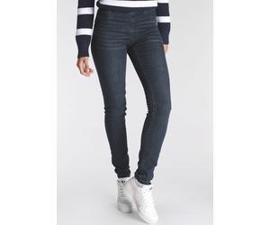 Jeansjeggings ARIZONA "mit leichtem Thermo Effekt", Damen, Gr. 44, N-Gr, blau (dunkelblau us), Denim/Jeans, Obermaterial: 72% Baumwolle, 26% Polyester, 2% Elasthan, Basic, skinny fit lang, Jeans, extr