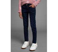 Jeansjeggings ARIZONA "Stretch-Jeans für Mädchen", Mädchen, Gr. 152, N-Gr, blau (dunkelblau), Denim/Jeans, Obermaterial: 71% Baumwolle, 26% Polyester, 3% Elasthan, unifarben, eng lang, Jeans, schmale 