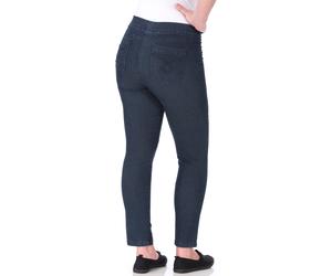 Jeansjeggings KJBRAND "JENNY", Damen, Gr. 42, N-Gr, blau (denim stone), Denim/Jeans, Obermaterial: 78% Baumwolle, 18% Polyester, 4% Elasthan, unifarben, skinny fit lang, Jeans, angenehm weiche Quer-St