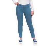 Jeansjeggings KJBRAND "JENNY", Damen, Gr. 44, N-Gr, blau (denim bleached), Denim/Jeans, Obermaterial: 78% Baumwolle, 18% Polyester, 4% Elasthan, unifarben, skinny fit lang, Jeans, angenehm weiche Quer