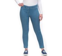 Jeansjeggings KJBRAND "JENNY", Damen, Gr. 52, N-Gr, blau (denim bleached), Denim/Jeans, Obermaterial: 78% Baumwolle, 18% Polyester, 4% Elasthan, unifarben, skinny fit lang, Jeans, angenehm weiche Quer