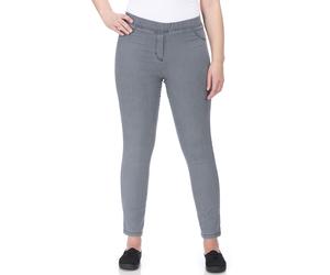 Jeansjeggings KJBRAND "JENNY", Damen, Gr. 52, N-Gr, grau, Denim/Jeans, Obermaterial: 78% Baumwolle, 18% Polyester, 4% Elasthan, unifarben, skinny fit lang, Jeans, angenehm weiche Quer-Stretch Qualität