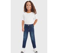 Jeansjeggings LEVI'S KIDS "PULL-ON LEGGINGS", Mädchen, Gr. 12/152, N-Gr, blau (dunkelblau used), Denim/Jeans, Obermaterial: 75% Baumwolle, 22% Polyester, 3% Elasthan, unifarben, skinny fit lang, Jeans