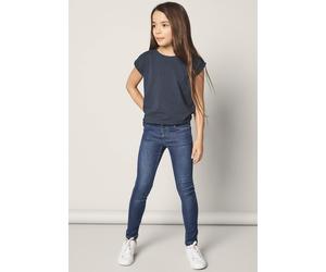 Jeansjeggings NAME IT "LEGGINGS - Extraeng mit hohem Komfort und Gürtelschlaufen", Mädchen, Gr. 98, N-Gr, blau (schwarz, blau, denim), Denim/Jeans, Obermaterial: 57% Lyocell, 31% Polyester, 10% Viskos