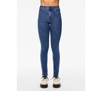 Jeansjeggings PIECES "PCDEA HW SKINNY MB JEGGING NOOS", Damen, Gr. S (36), Länge 30, blau (medium blau denim), Denim/Jeans, Obermaterial: 66% Baumwolle, 28% Polyester, 3% Elasthan, 3% Viskose, unifarb