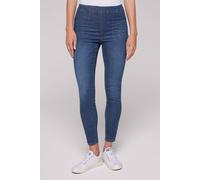 Jeansjeggings SOCCX, Damen, Gr. 26, Normalgrößen, blau, Denim/Jeans, Material: 73% Baumwolle, 25% Polyester, 2% Elasthan, unifarben, skinny fit, Jeans, mit Elastikbund (11411164-26) blau