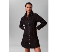 Jeanskleid CALVIN KLEIN JEANS, Damen, Gr. XS (36), N-Gr, classic ck rinse, Denim/Jeans, Obermaterial: 98% Baumwolle, 2% Elasthan, unifarben, regular fit ca. Mitte Oberschenkel, Rundhals, eingesetzt an