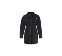 Jeanskleid CALVIN KLEIN JEANS "LS DENIM MINI DRESS", Damen, Gr. XS (36), N-Gr, ck essential schwarz, Denim/Jeans, Obermaterial: 99% Baumwolle, 1% Elasthan, unifarben, figurbetont mini, Rundhals, einge