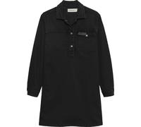 Jeanskleid CALVIN KLEIN JEANS, Mädchen, Gr. 16 (176), N-Gr, washed schwarz, Web, Obermaterial: 98% Baumwolle, 1% Elasthan, 1% sonstige Fasern, unifarben, regular fit knieumspielend, Rundhals, eingeset