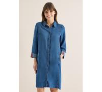 Jeanskleid CECIL, Damen, Gr. S (38), US-Größen, mid blau wash, Jeans, 100% Lyocell, unifarben, comfort fit knielang, V-Ausschnitt, Aufschlag, Kleider, aus Lyocell (72364417-S) mid blau wash