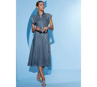 Jeanskleid CREATION L "Lyocell-Jeans-Kleid", Damen, Gr. 38, Normalgrößen, blau, bleached, Denim/Jeans, 100% Lyocell, unifarben, wadenlang, Kleider (35264711-38) blau, bleached