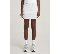 Jeanskleid G-STAR "Minirock Button Through", Damen, Gr. 31, Normalgrößen, lt chalk gd, Obermaterial: 50% Baumwolle, 48% Baumwolle, 2% Elasthan, Kleider (65012862-31) lt chalk gd