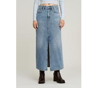 Jeanskleid G-STAR "Viktoria Long Rock", Damen, Gr. 26, Normalgrößen, faded blau torrent, Obermaterial: 50% Baumwolle, 30% Baumwolle, 20% Baumwolle, Kleider (91164316-26) faded blau torrent