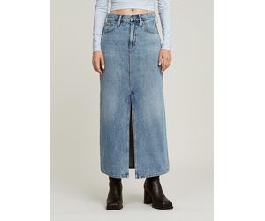 Jeanskleid G-STAR "Viktoria Long Rock", Damen, Gr. 28, Normalgrößen, faded blau torrent, Obermaterial: 50% Baumwolle, 30% Baumwolle, 20% Baumwolle, Kleider (91164316-28) faded blau torrent