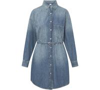 Jeanskleid JOOP JEANS "Nele", Damen, Gr. M, N-Gr, blau (dunkelblau), Web, Obermaterial: 100% Baumwolle, clean, unifarben, klassisch kniefrei, Rundhals, eingesetzt,Ärmel mit Ärmelschlitz Manschette, Kl