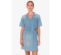 Jeanskleid LE TEMPS DES CERISES "FLOE", Damen, Gr. XL, EURO-Größen, blau, 100% Baumwolle, normal, Kleider, in gewickeltem Design (44549562-XL) blau