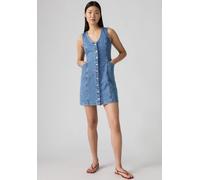 Jeanskleid LEVI'S "VIANNA VEST DRESS", Damen, Gr. L (40), N-Gr, special showing, Denim/Jeans, Obermaterial: 100% Baumwolle, slim fit mini, V-Ausschnitt, Kleider, mit V-Ausschnitt, Slim Fit, ärmellos (